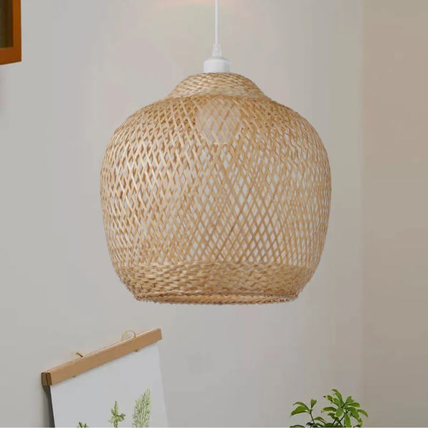  Handwoven Rattan Pumpkin Pendant Light - CL_NCV078 