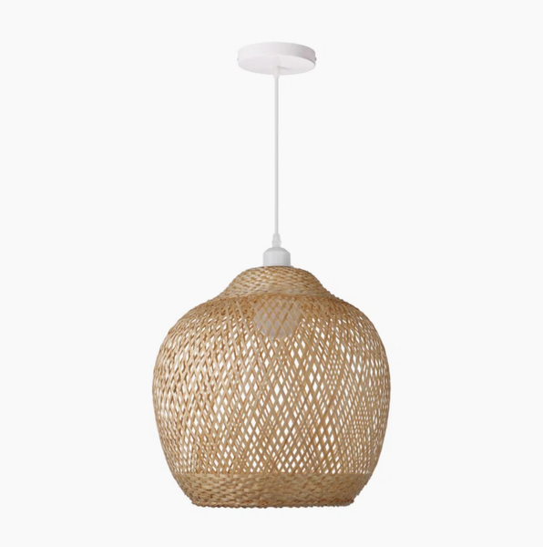  Handwoven Rattan Pumpkin Pendant Light - CL_NCV078 
