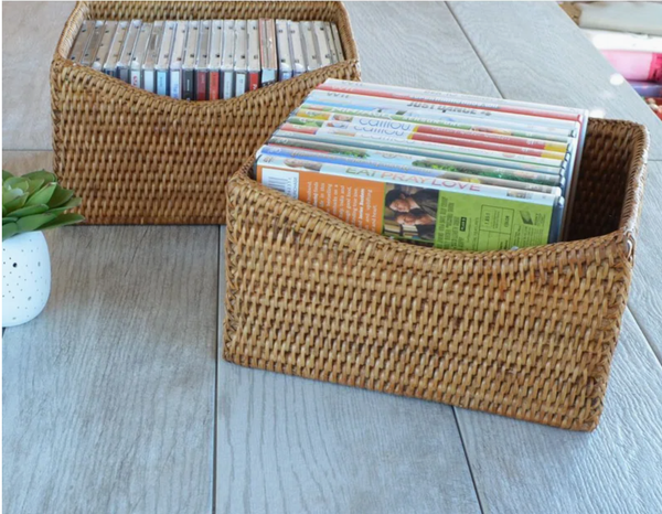  Rectangular Rattan Shelf Storage Basket - TR_NCV042 