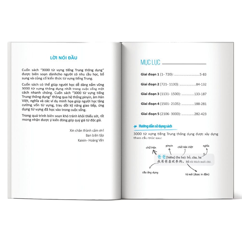  3000 Từ vựng Tiếng Trung thông dụng 