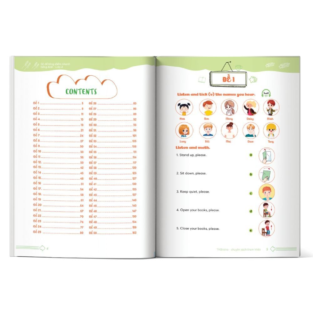  50 Đề Tăng Điểm Nhanh Tiếng Anh Lớp 1 