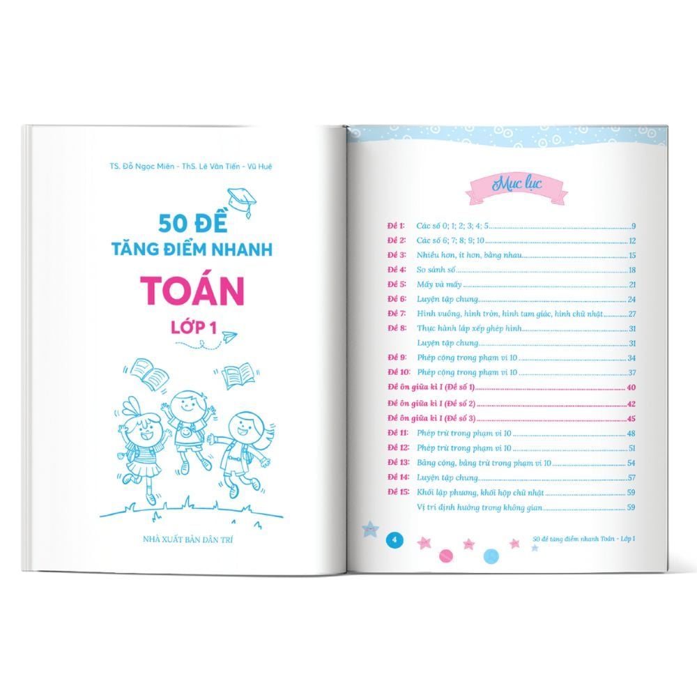  50 Đề Tăng Điểm Nhanh Toán Lớp 1 