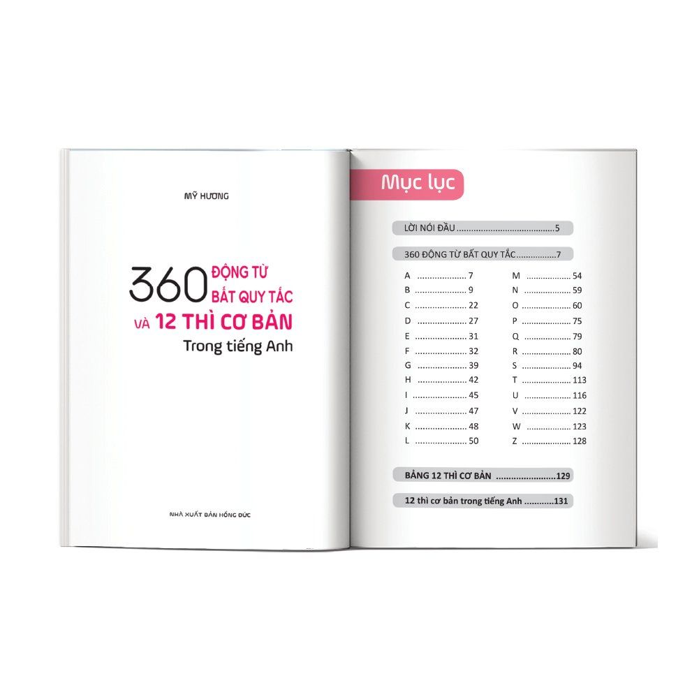  360 động từ bất quy tắc và 12 thì cơ bản trong tiếng Anh (khổ nhỏ) 