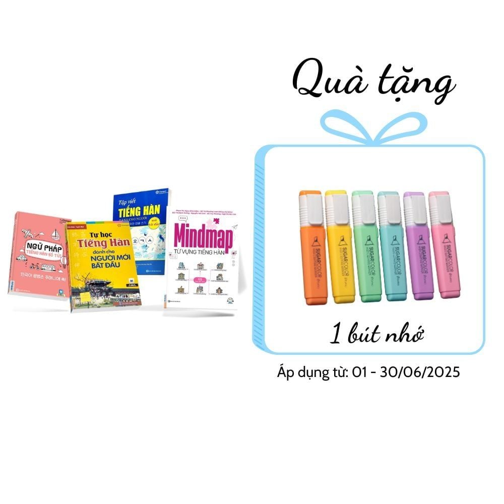  Combo sách tự học tiếng Hàn cho người mới bắt đầu 