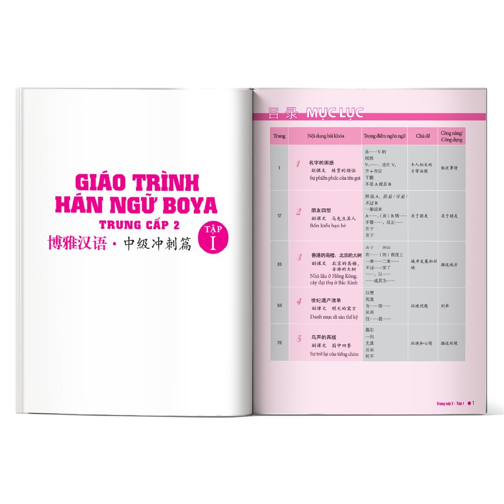 Giáo trình hán ngữ BOYA trung cấp 2 - tập 1 