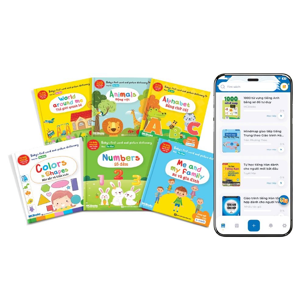  Combo Baby's first word and picture dictionary - Từ điển song ngữ qua tranh cho bé 