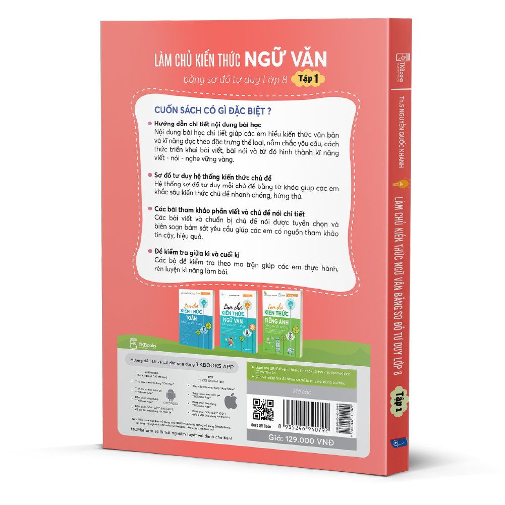  Làm chủ kiến thức Ngữ Văn bằng sơ đồ tư duy - Lớp 8 tập 1 