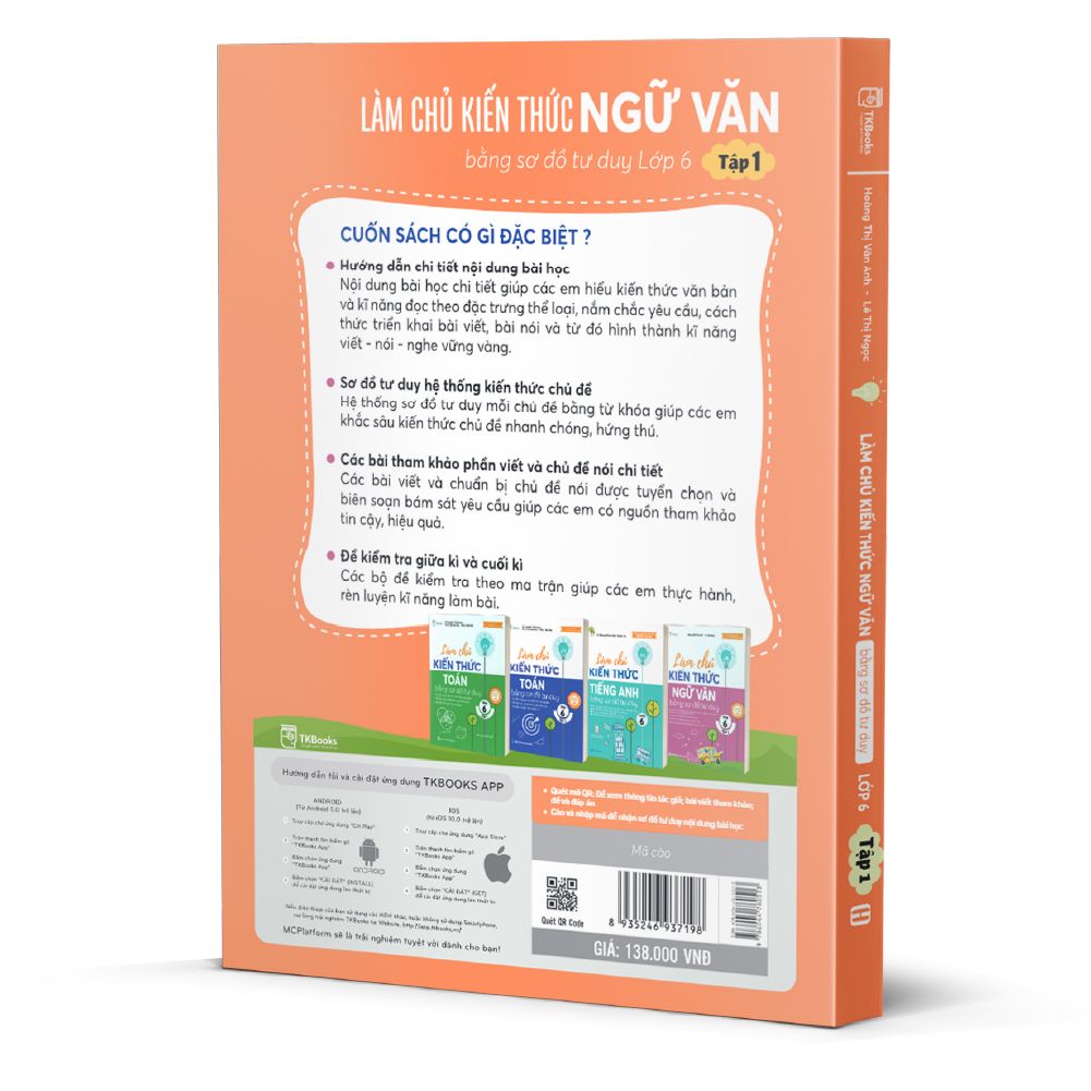  Làm chủ kiến thức Ngữ văn bằng sơ đồ tư duy Lớp 6 tập 1 