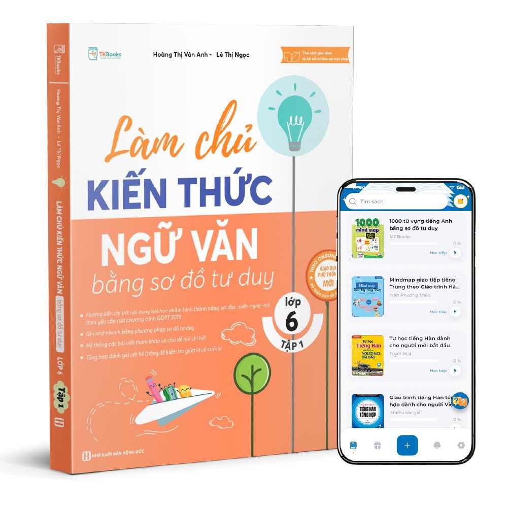  Làm chủ kiến thức Ngữ văn bằng sơ đồ tư duy Lớp 6 tập 1 
