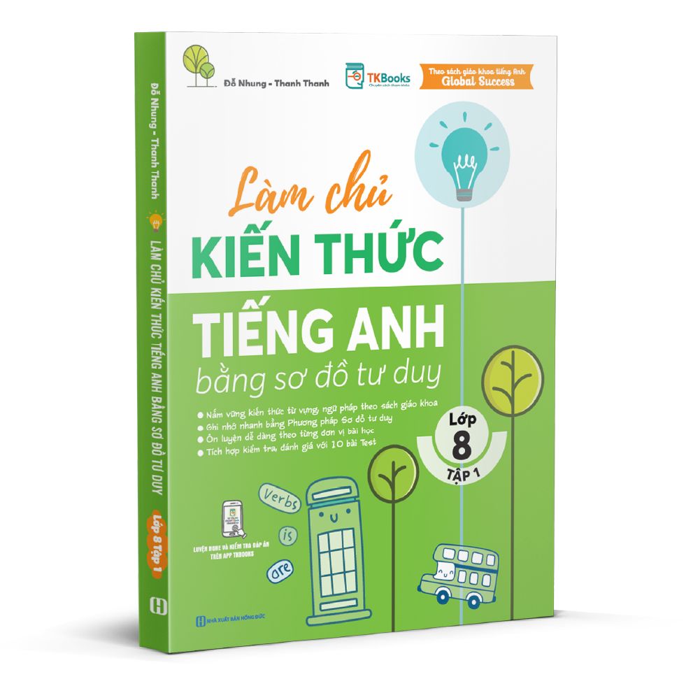  Làm chủ kiến thức tiếng Anh bằng sơ đồ tư duy lớp 8- Tập 1 