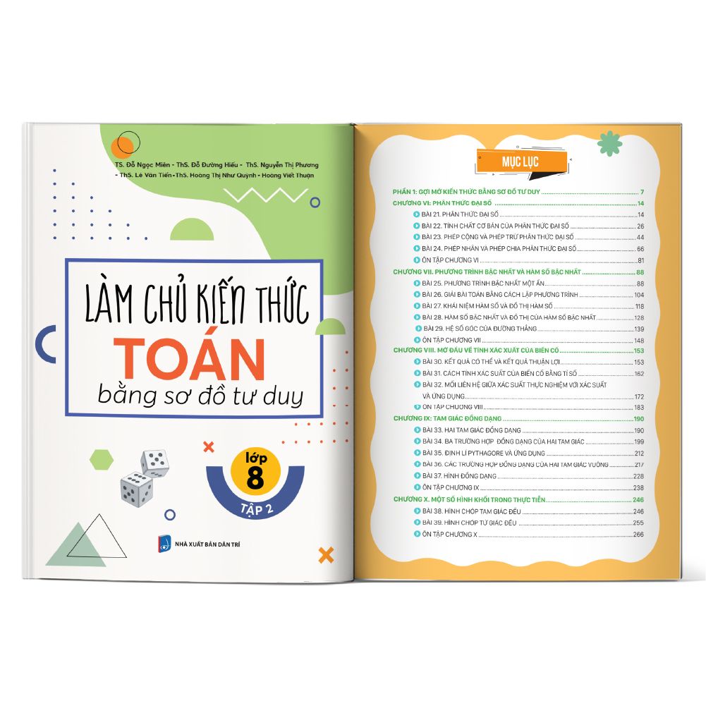  Làm Chủ Kiến Thức Toán Bằng Sơ Đồ Tư Duy Lớp 8 – Tập 2 
