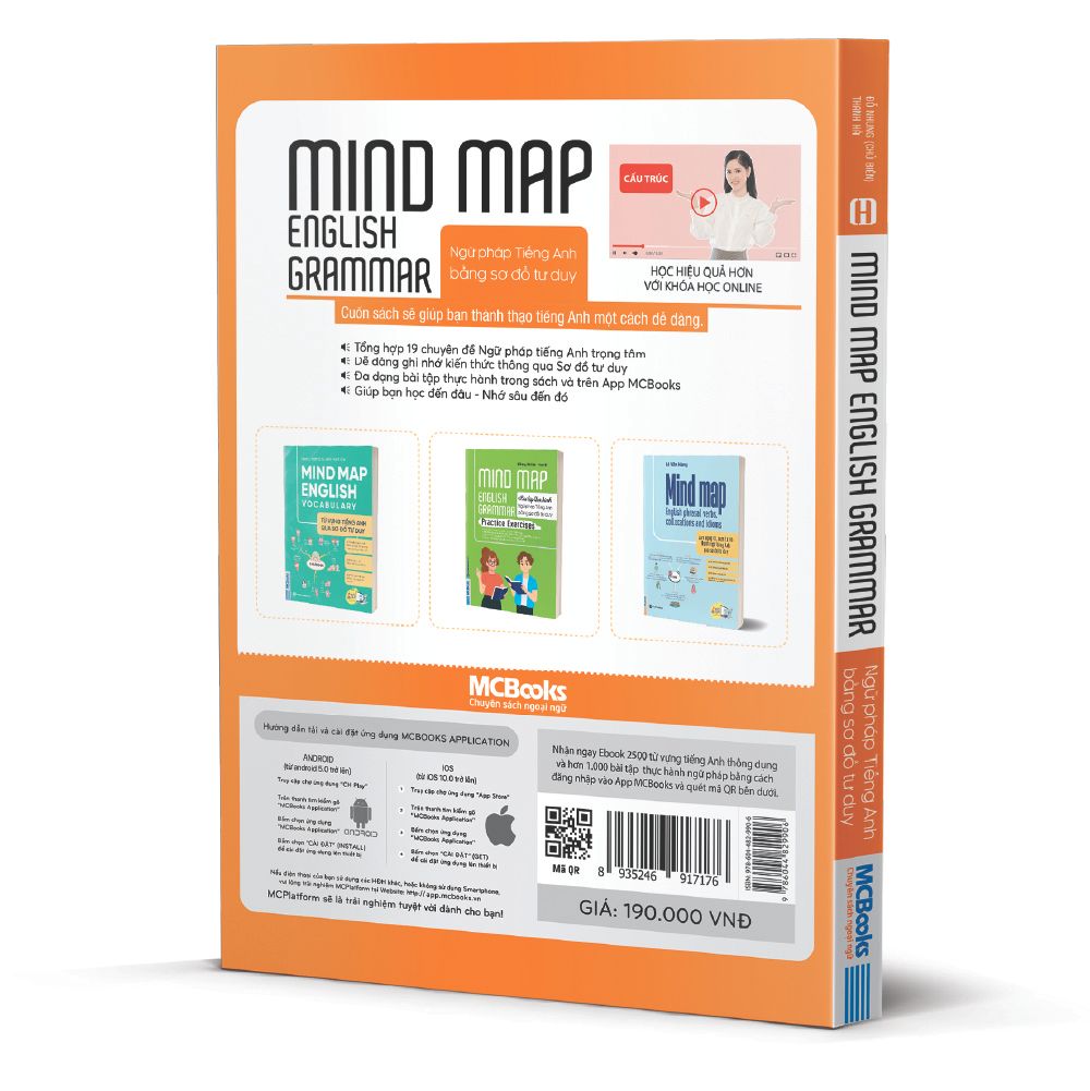  Mind Map English Grammar – Ngữ pháp tiếng anh bằng sơ đồ tư duy (Tặng kèm khoá học trị giá 599k) 