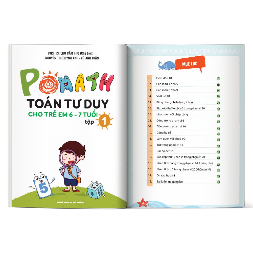  POMath - Toán tư duy cho trẻ em 6 - 7 tuổi - Tập 1 