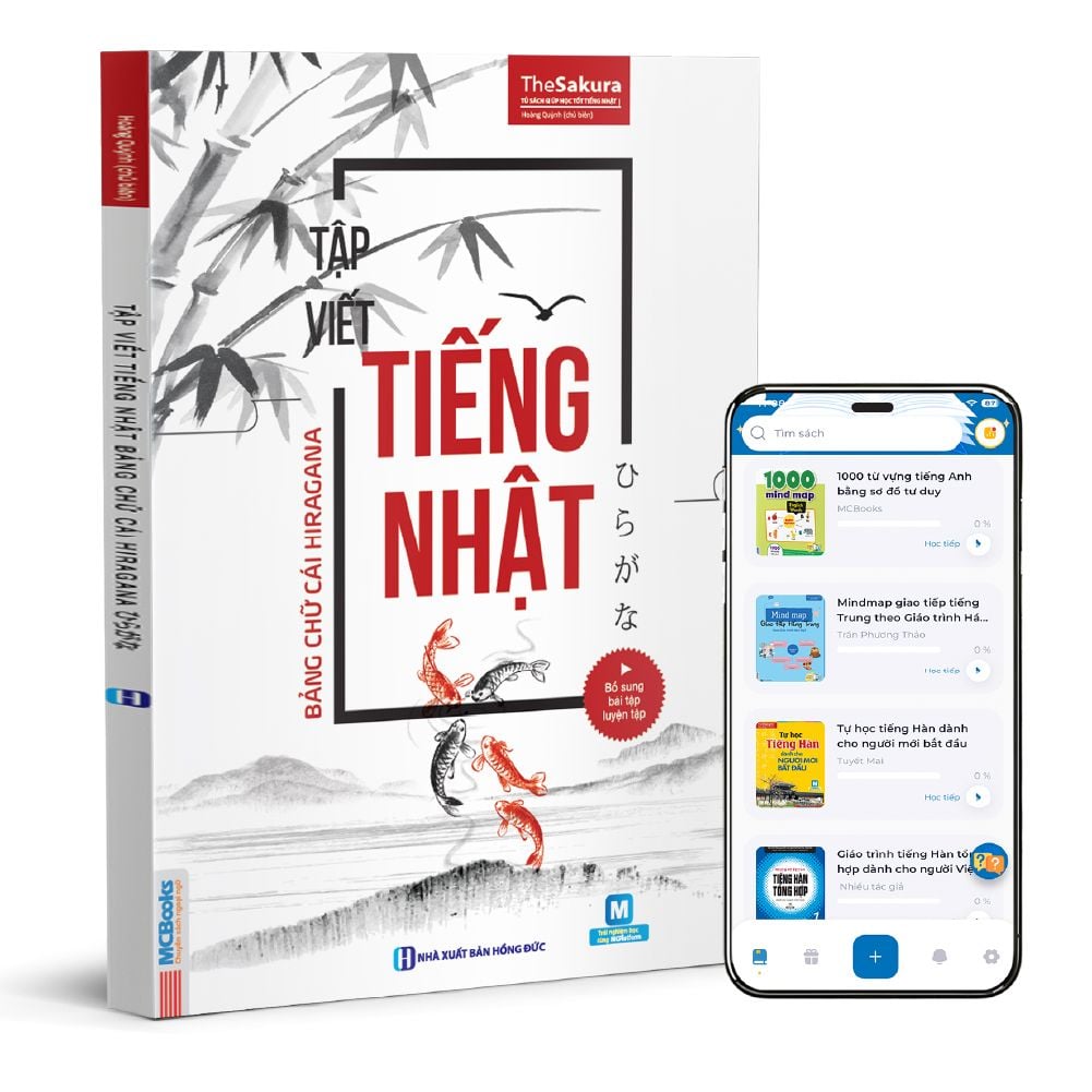  Tập viết tiếng nhật bảng chữ cái Hiragana (TB 2025) 