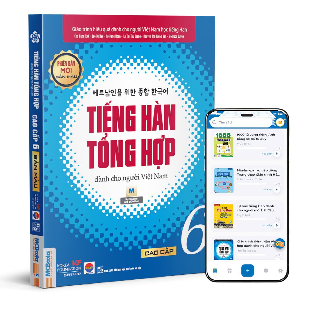  Tiếng Hàn tổng hợp dành cho người Việt cao cấp 6 (4 màu) 