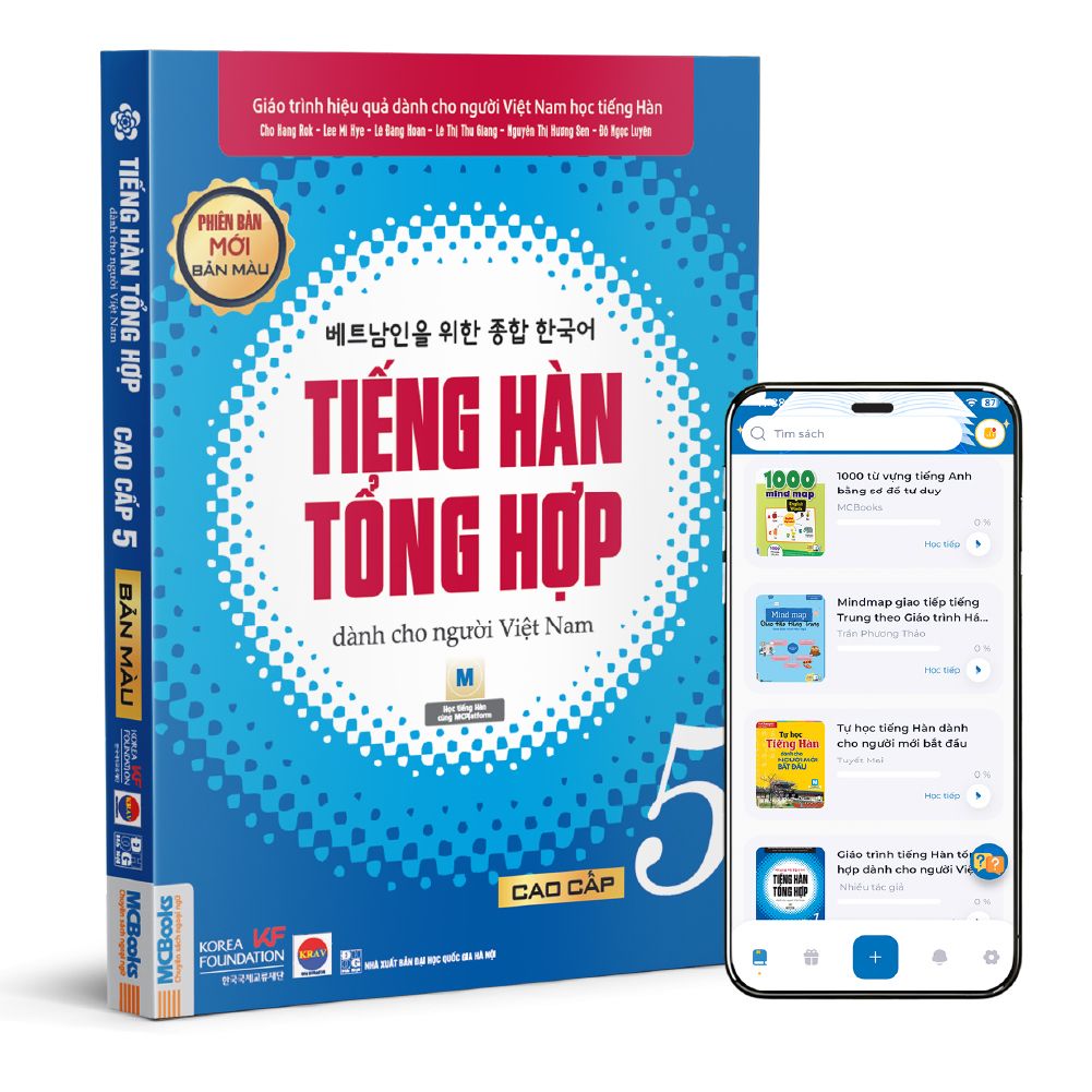  Tiếng Hàn tổng hợp dành cho người Việt Nam Cao cấp 5 - 4 màu 