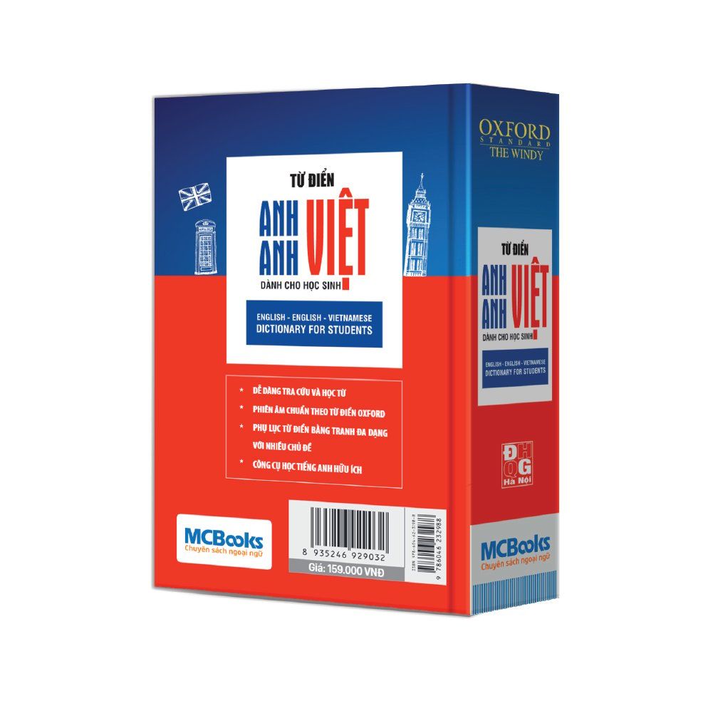  Từ điển Anh Anh Việt dành cho học sinh (bìa xanh đỏ) 