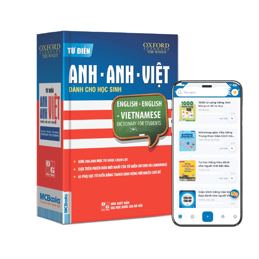  Từ điển Anh Anh Việt dành cho học sinh (bìa xanh đỏ) 