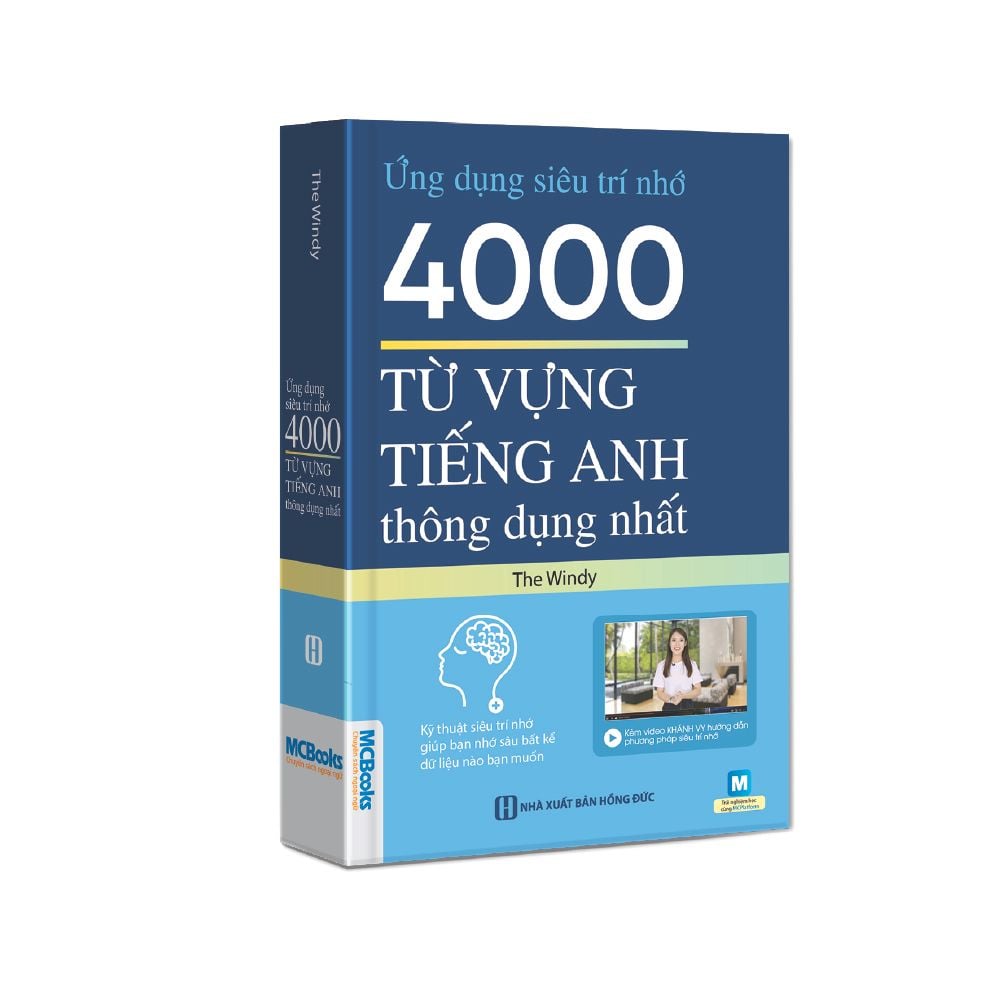 Cuốn sách Ứng dụng siêu trí nhớ 4000 từ vựng tiếng Anh thông dụng nhất