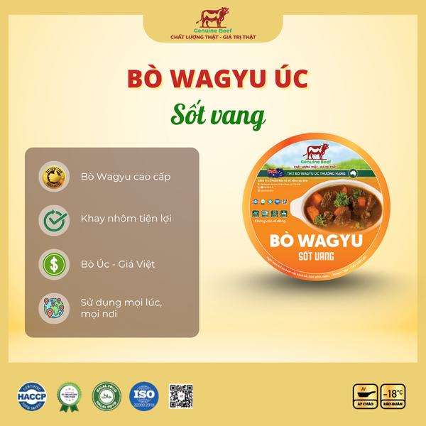  Bò Wagyu Úc Sốt Vang 