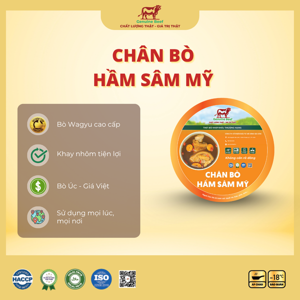  Chân Bò Hầm Sâm Mỹ 