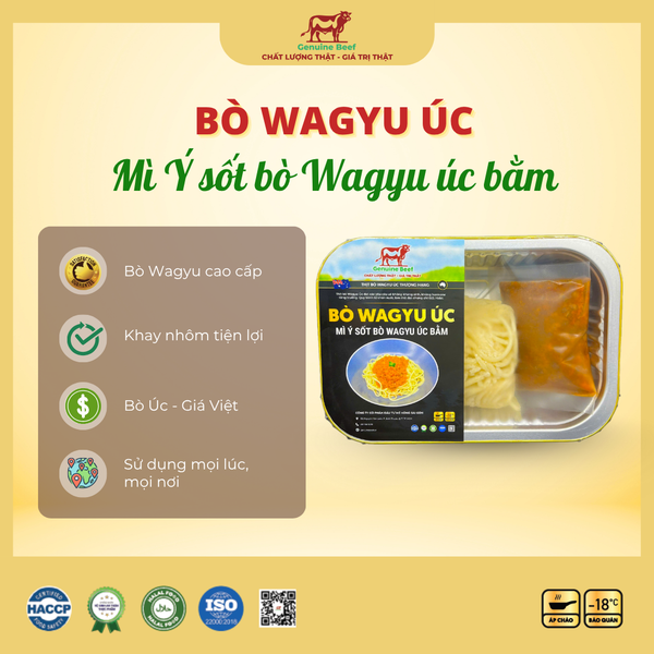  Mỳ Ý Sốt Bò Wagyu Úc Bằm 