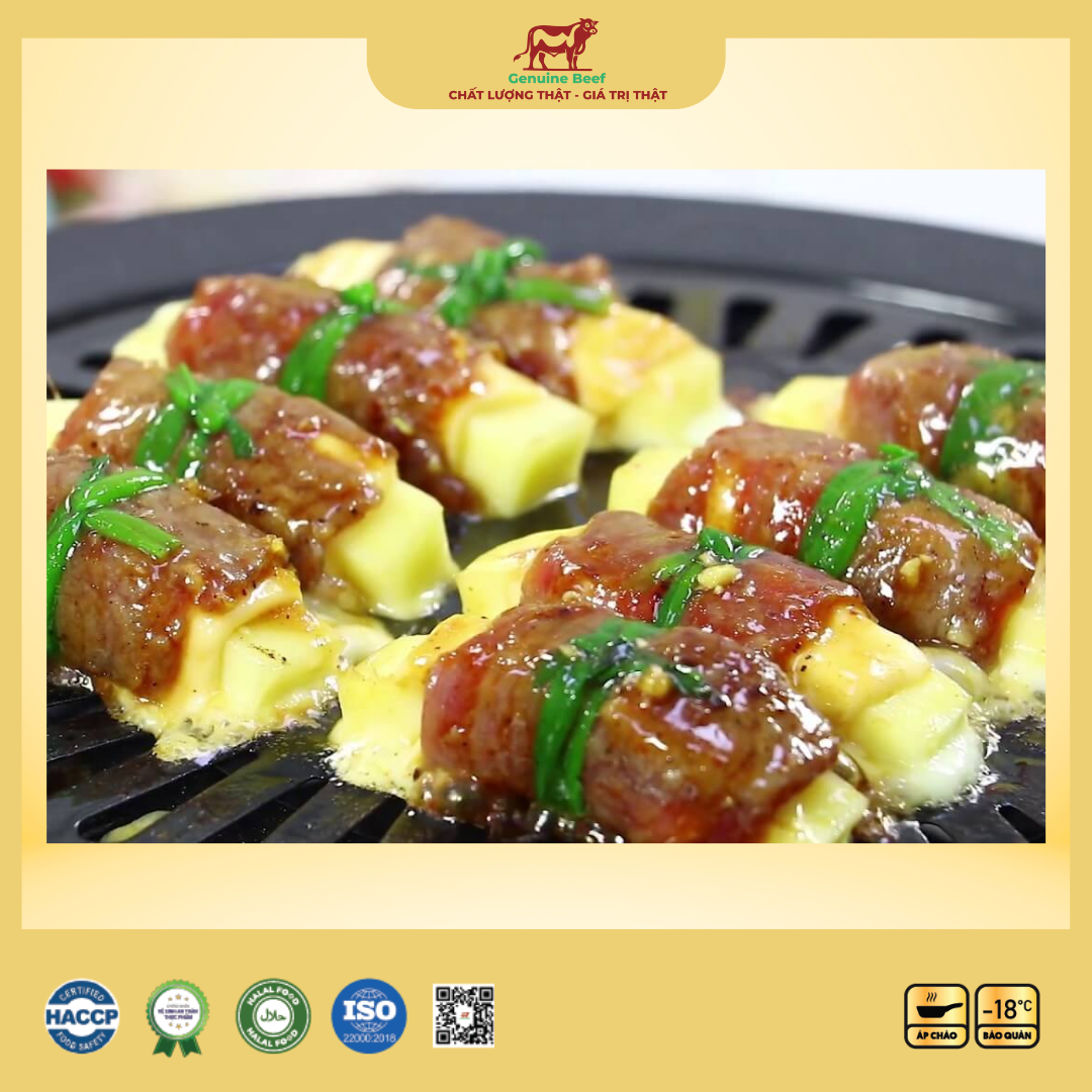  Bò Wagyu Úc Cuộn Phô Mai Mozzarella Kèm Sốt Tiêu Đen 