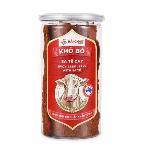  Khô bò sa tế cay - Hải Châu - Dạng hũ 