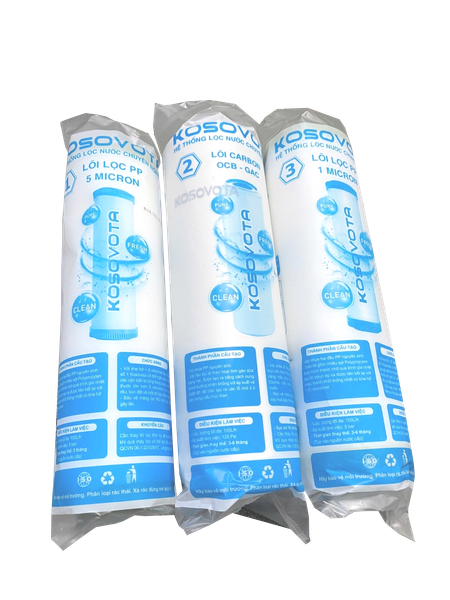  Bộ 3 Lõi lọc nước 123 Kosovota 10