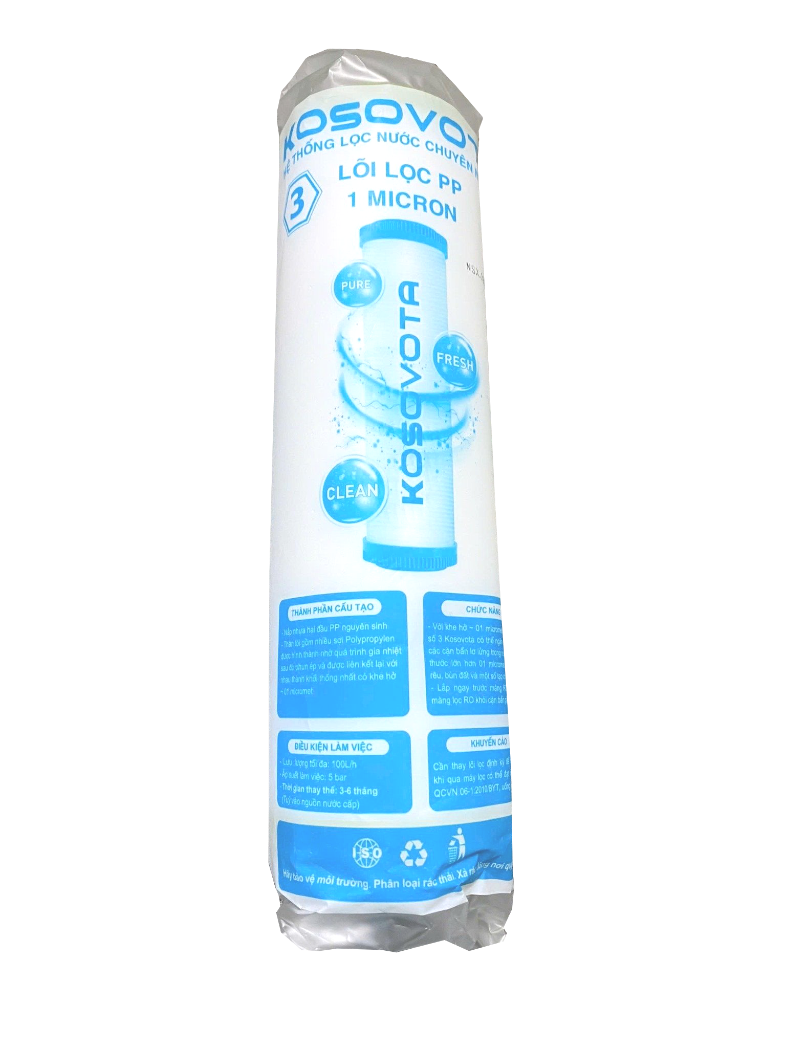  Lõi lọc số 3: PP 1 micromet Kosovota 10