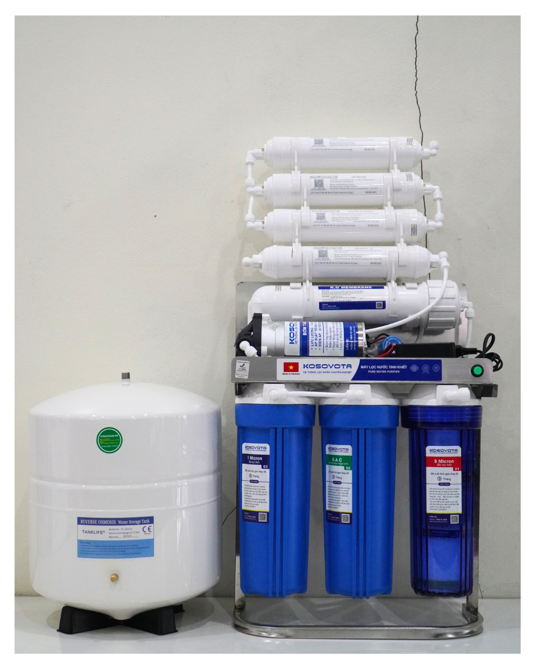  Máy lọc nước tinh khiết Kosovota RO 10L/h Gia đình KSV-R08 