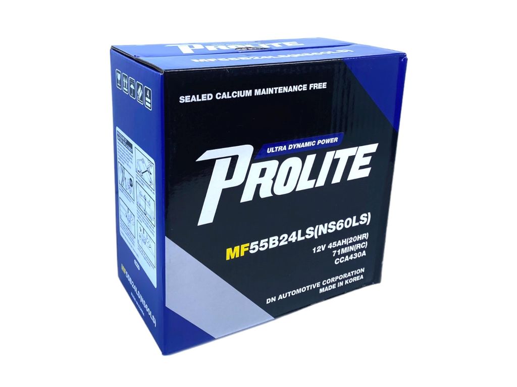 Bình ắc quy Ô tô NGOẠI NHẬP - Prolite 55B24LS  12V - 45Ah