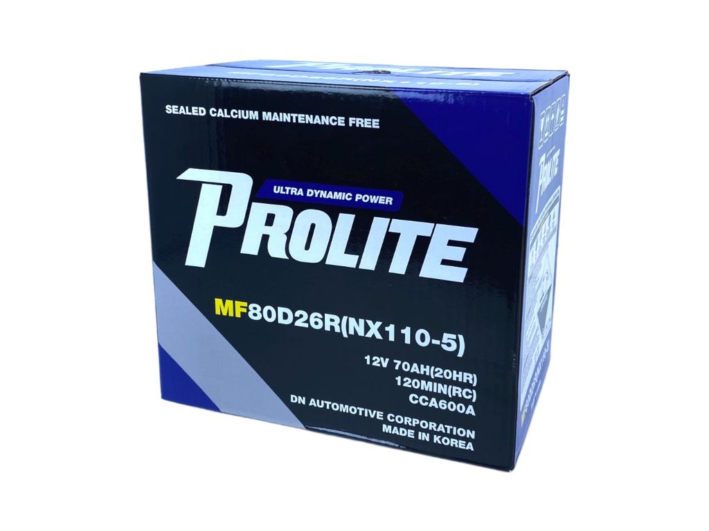 Bình ắc quy Ô tô NGOẠI NHẬP - Prolite 80D26R  12V - 70Ah