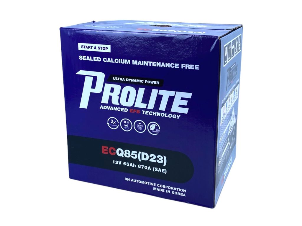Bình ắc quy Ô tô NGOẠI NHẬP - Prolite ECQ85 (EFB) 12V - 65Ah