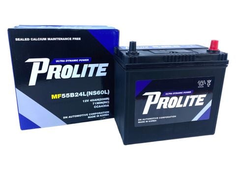 Bình ắc quy Ô tô NGOẠI NHẬP - Prolite 55B24L  12V - 45Ah