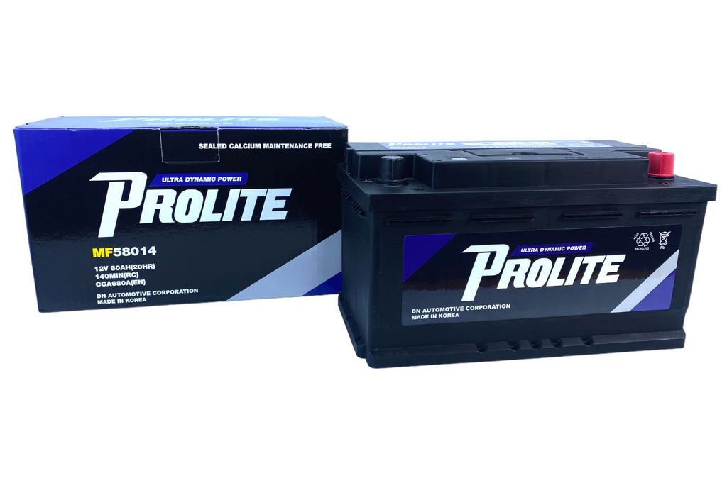 Bình ắc quy Ô tô NGOẠI NHẬP - Prolite DIN58014 12V-80AH