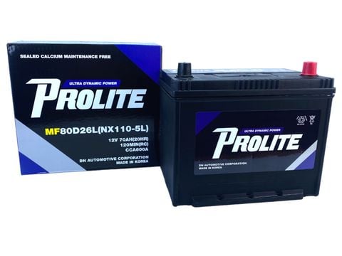 Bình ắc quy Ô tô NGOẠI NHẬP - Prolite 80D26L  12V - 70Ah