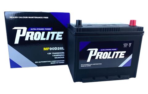 Bình ắc quy Ô tô NGOẠI NHẬP - Prolite 90D26L  12V - 75Ah