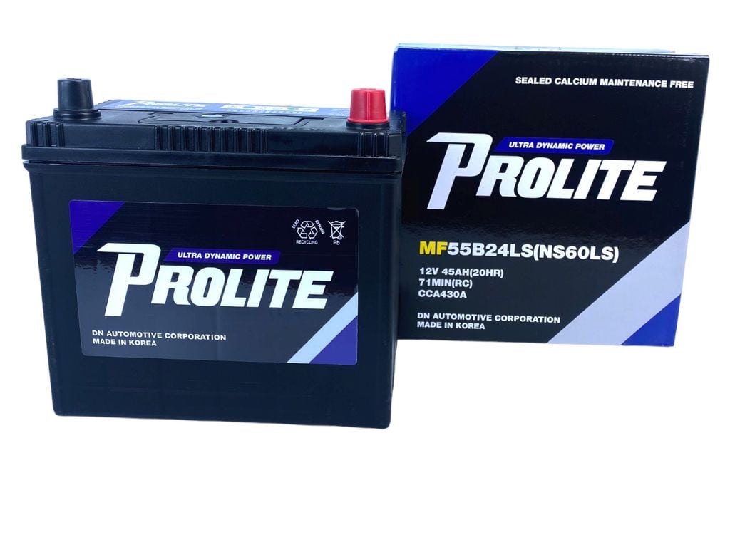 Bình ắc quy Ô tô NGOẠI NHẬP - Prolite 55B24LS  12V - 45Ah