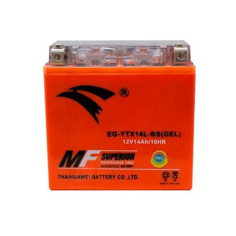 Bình ắc quy xe moto PKL EAGLE EG-YTX14L-BS(GEL)-12V-14Ah (HÀNG NGOẠI NHẬP)