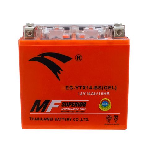 Bình ắc quy xe moto PKL EAGLE EG-YTX14-BS(GEL)-12V-14Ah (HÀNG NGOẠI NHẬP)