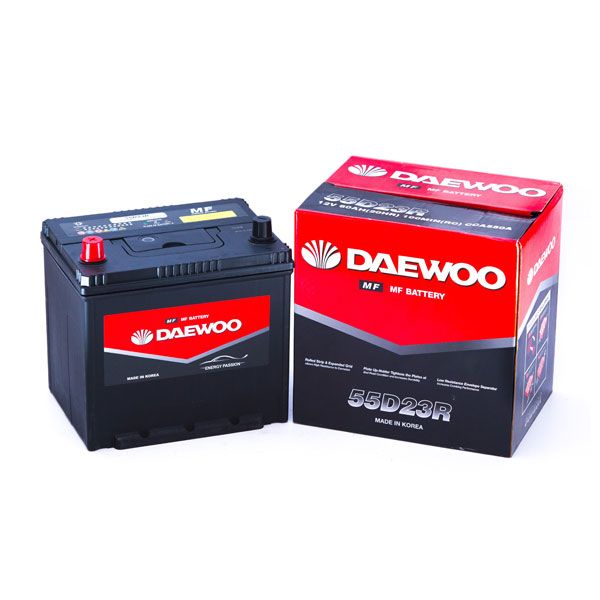 Bình ắc quy Ô tô NGOẠI NHẬP - Daewoo 55D23R 12V - 60AH