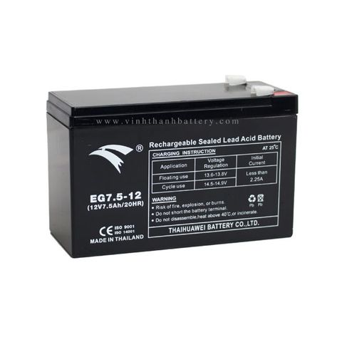 Bình ắc quy cho bộ lưu điện UPS EAGLE EG7.5-12 12V-7.5AH (HÀNG NGOẠI NHẬP)