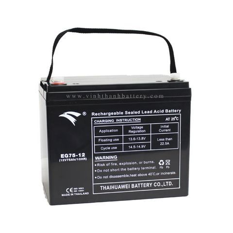 Bình ắc quy cho bộ lưu điện UPS EAGLE EG75-12 12V-75AH (HÀNG NGOẠI NHẬP)