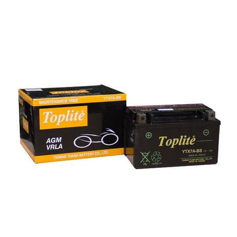Ắc quy Toplite YTX7A-BS 12V-7AH (HÀNG NGOẠI NHẬP)