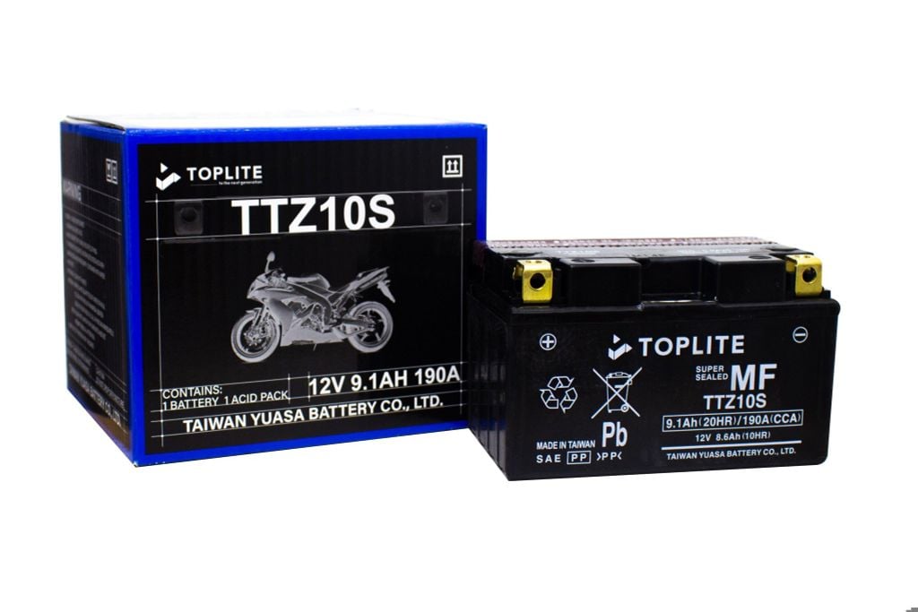 Ắc Quy Moto PKL Toplite TTZ10S 12V-8.6Ah (HÀNG NGOẠI NHẬP)