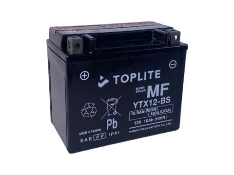 Ắc Quy Moto PKL Toplite YT12B-BS 12V-10Ah (HÀNG NGOẠI NHẬP)