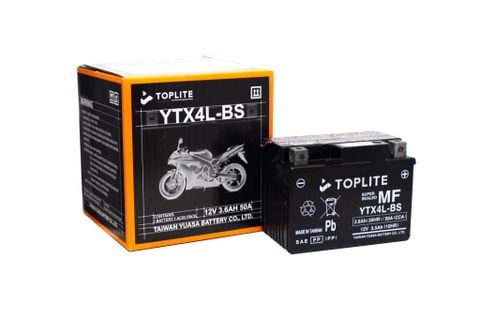 Ắc quy Toplite YTX4L-BS 12V-3.5AH  (HÀNG NGOẠI NHẬP)