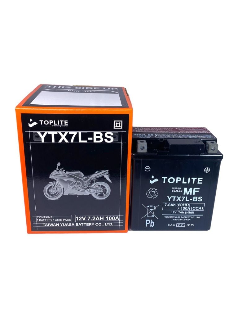 Ắc quy Toplite YTX7L-BS 12V-7AH (HÀNG NGOẠI NHẬP)