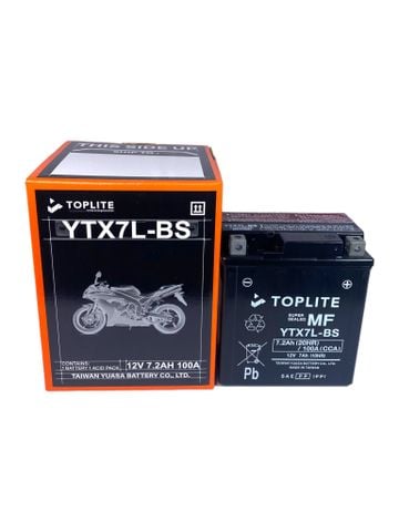 Ắc quy Toplite YTX7L-BS 12V-7AH (HÀNG NGOẠI NHẬP)